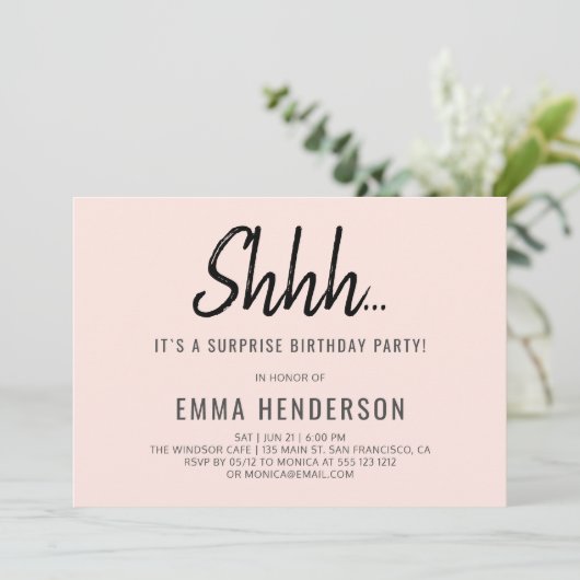 モダン誕生日 招待状 (スタンド正面)