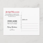 モダン誕生発表写真ホリデー葉書 シーズンポストカード (裏面)