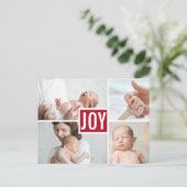 モダン誕生発表写真ホリデー葉書 シーズンポストカード (スタンド正面)