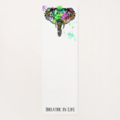 モダン象マンダラ絵を描インボー（ばちゃばちゃ）跳ねる ヨガマット (裏面)