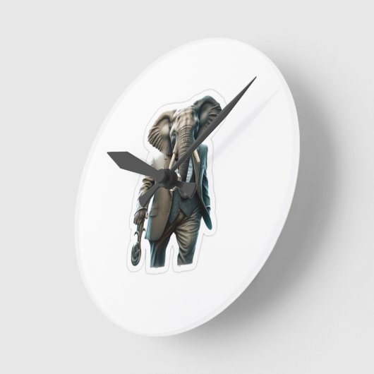 モダン象 ラウンド壁時計 (傾斜)