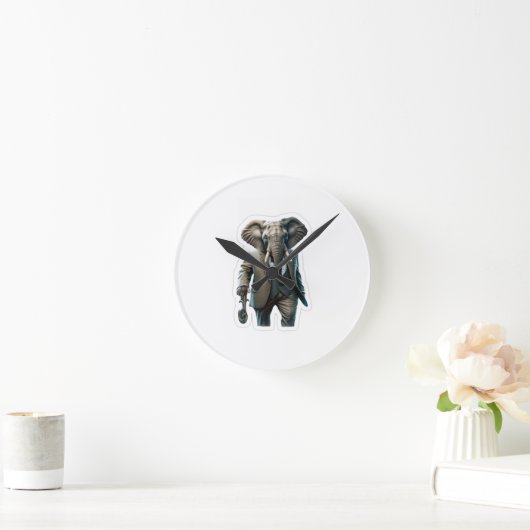 モダン象 ラウンド壁時計 (ホーム)