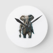 モダン象 ラウンド壁時計 (正面)