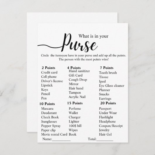 モダン財布ブライダルシャワーパーティーゲームとは ポストカード (正面/裏面)