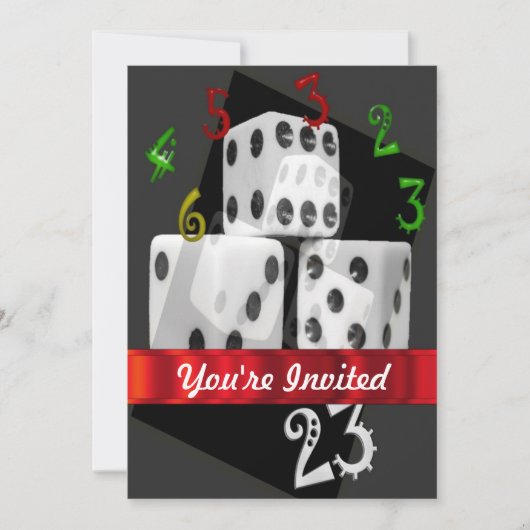 モダン賭博サイコロ 招待状 (正面)