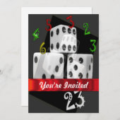 モダン賭博サイコロ 招待状 (正面/裏面)