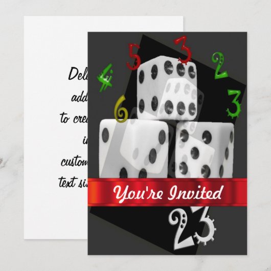 モダン賭博サイコロ 招待状 (正面/裏面)