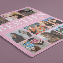 モダン贈り |友最高のだちピンク フリースブランケット