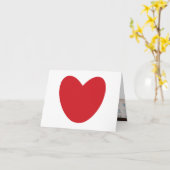 モダン赤いハートカスタム文字写真バレンタインデー カード (黄色い花)