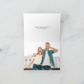 モダン赤いハートカスタム文字写真バレンタインデー カード (内部)