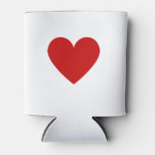 モダン赤いハートシンプルラブミニマルクラシックリスト 缶クーラー (正面)