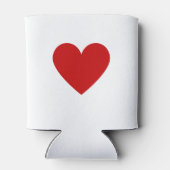 モダン赤いハートシンプルラブミニマルクラシックリスト 缶クーラー (裏面)