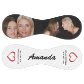 モダン赤いハート2フォトコラージュ ソフトボール (パネル)