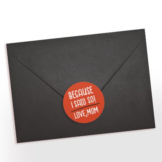 モダン赤と白おもしろいことわざタイポグラフィ ラウンドシール