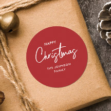 モダン赤と白シンプルクリスマス