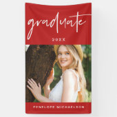 モダン赤と白大学院 横断幕 (縦)