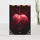 モダン赤と白Happy Anniversary挨拶 カード (裏面)