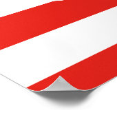 モダン赤白青スストライプターズUSA体操 ポスター (角)