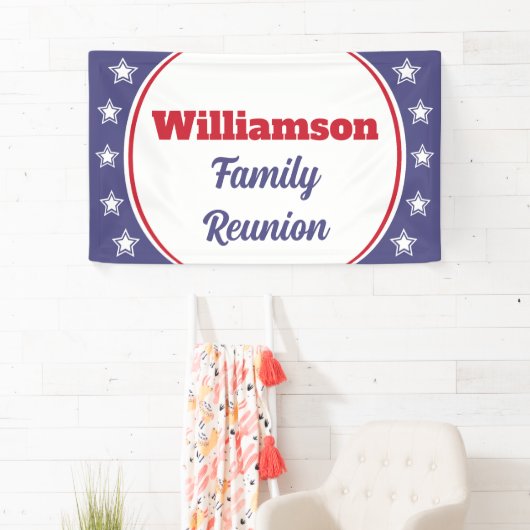 モダン赤白青ファミリ懇親会 横断幕 (インサイチュ)