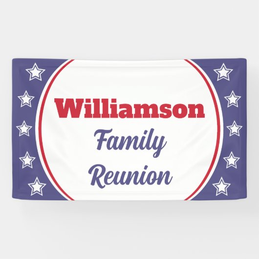 モダン赤白青ファミリ懇親会 横断幕 (横)