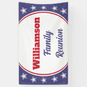 モダン赤白青ファミリ懇親会 横断幕 (縦)