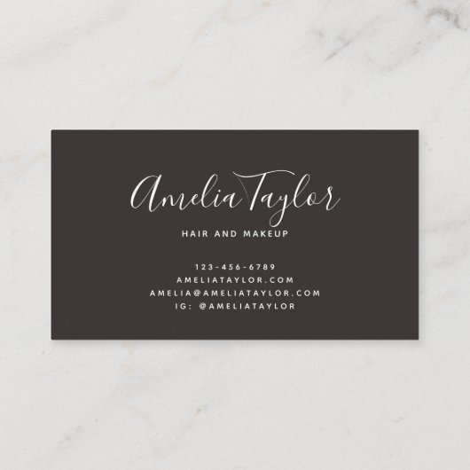 モダン赤面さくらんぼ花咲き名札 名刺 (裏面)