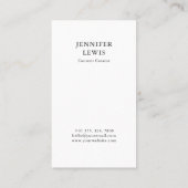 モダン赤面とホワイトフォトソーシャルメディア 名刺 (裏面)