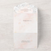 モダン赤面の微妙なフローラ（ENVは不要） オールインワン招待状 (外側)