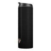 モダン赤面ほこりっぽいピンクのモノグラムと名前 タンブラー (回転右)