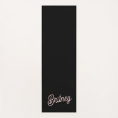 モダン赤面ほこりっぽいピンクのモノグラムと名前 ヨガマット (正面)