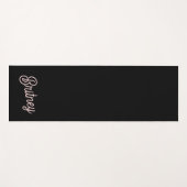 モダン赤面ほこりっぽいピンクのモノグラムと名前 ヨガマット (正面(横))