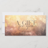モダン赤面ほこりっぽい証明書ギフトカード (正面)