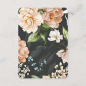 モダン赤面アーチイニシャルrsvpとQRコード エンクロージャーカード (裏面)