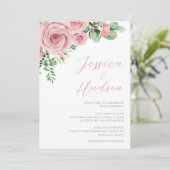 モダン赤面エレガンス結婚ボタニカル 招待状 (スタンド正面)