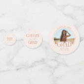 モダン赤面エレガントテラコッタカスタム卒業式 コンフェッティ (正面)