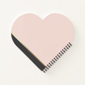 モダン赤面エレガントピンクグレーポケット手帳 ノートブック (裏面)