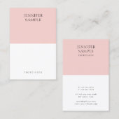 モダン赤面エレガントピンクシンプルプロフェッショナル 名刺 (正面/裏面)