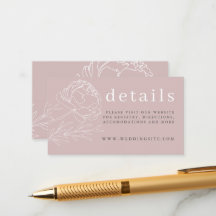 モダン赤面エレガントピンクフローラ結婚詳細