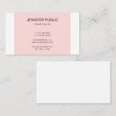 モダン赤面エレガントピンクミニマリストプレインラグジュアリー 名刺 (正面/裏面)