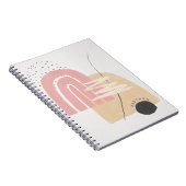 モダン赤面カスタムピンクレインボー ノートブック (右側)