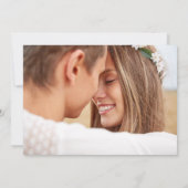 モダン赤面クラシックピンクウェディング日付を保存 セーブザデート (裏面)