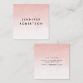 モダン赤面グラデーションの水色 | 名刺 (正面/裏面)