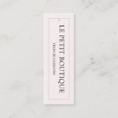 モダン赤面サイズぶら下がった表の価格ラベル スキニー名刺 (正面)