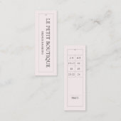 モダン赤面サイズぶら下がった表の価格ラベル スキニー名刺 (正面/裏面)