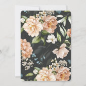 モダン赤面シンプルアーチ型モノグラム 招待状 (裏面)