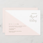 モダン赤面シンプルブライダルシャワー 招待状 (正面/裏面)