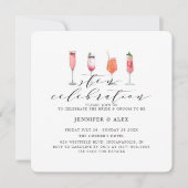 モダン赤面ステンお祝い 招待状 (正面)