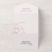 モダン赤面ス結婚スフローラ全て オールインワン招待状 (外側)