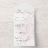 モダン赤面ス結婚スフローラ全て オールインワン招待状 (内側)