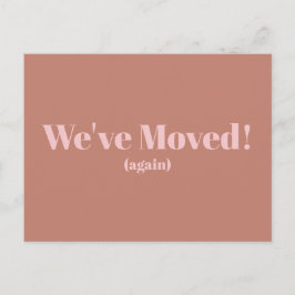 モダン赤面タウペ引っ越しました新しいホームアドレス ポストカード